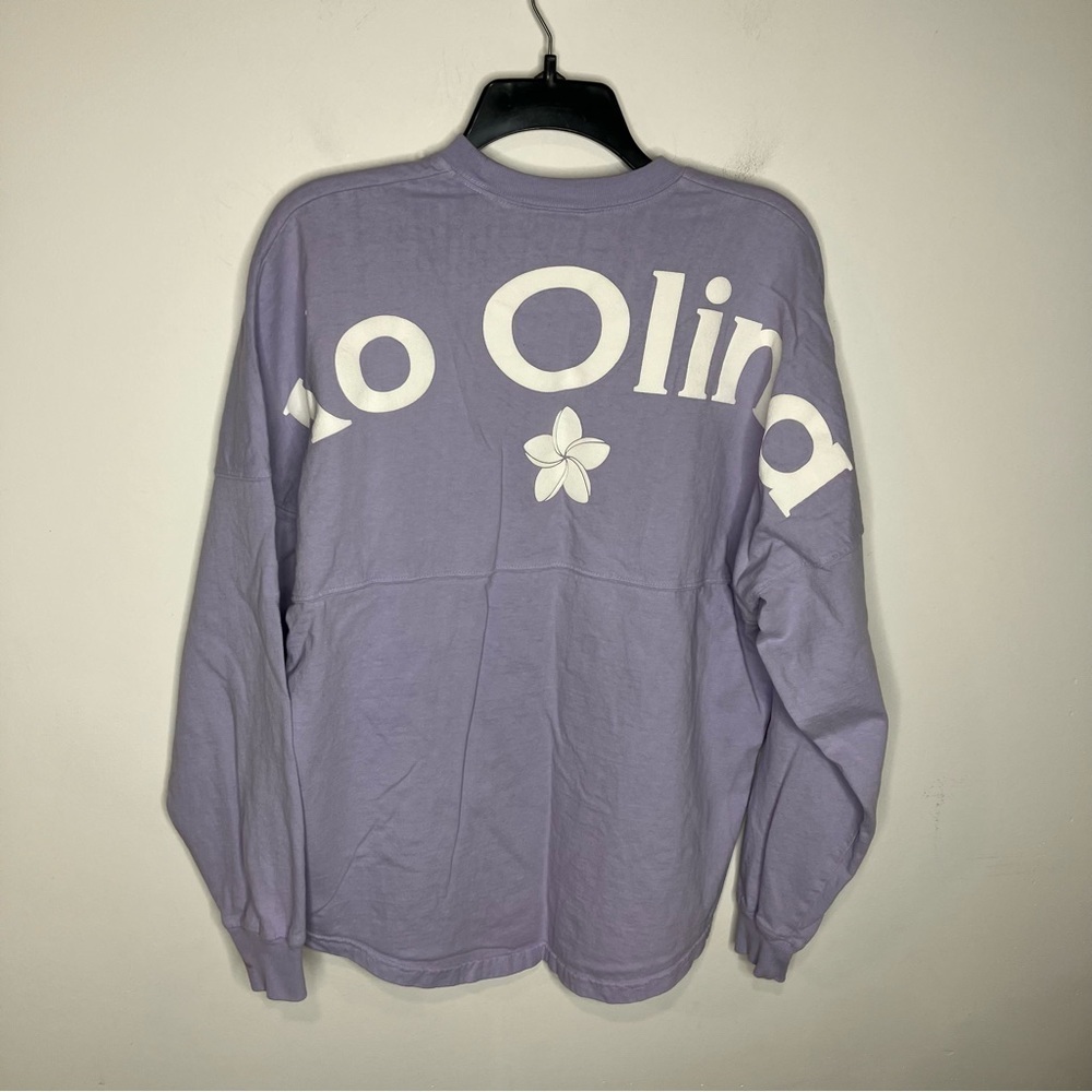 Spirit Jersey Ko Olina Hawaiian long sleeve tee lavender & white size small‎